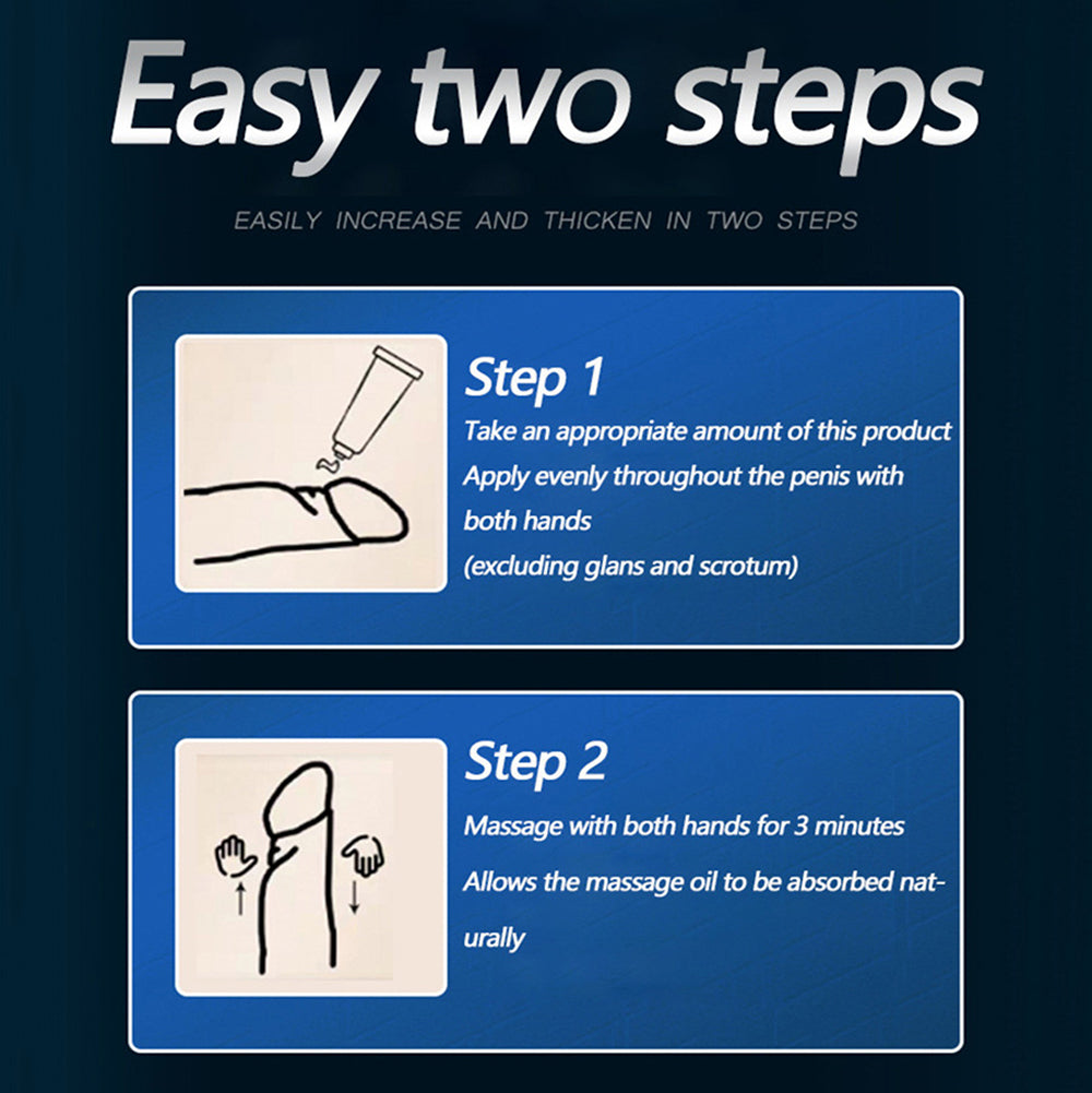 Simple two-step application guide for JJLBRO cream from BIKINISEXZY.COM