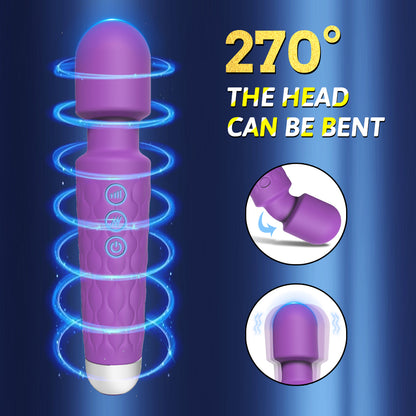 Flexible 270 degree bendable head of the Magic Wand massager for easy use and available bikinisexzy 