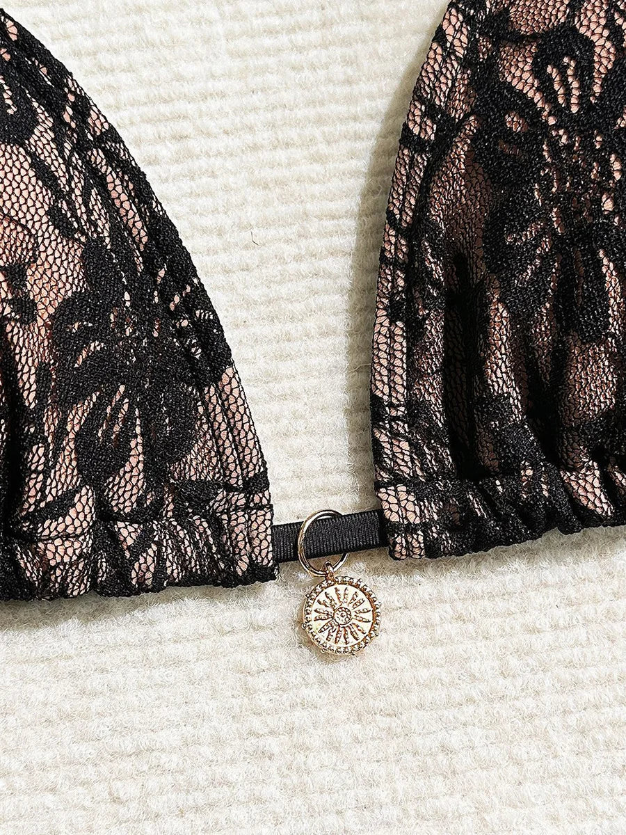 Elegant lace halter bikini top by BIKINISEXZY