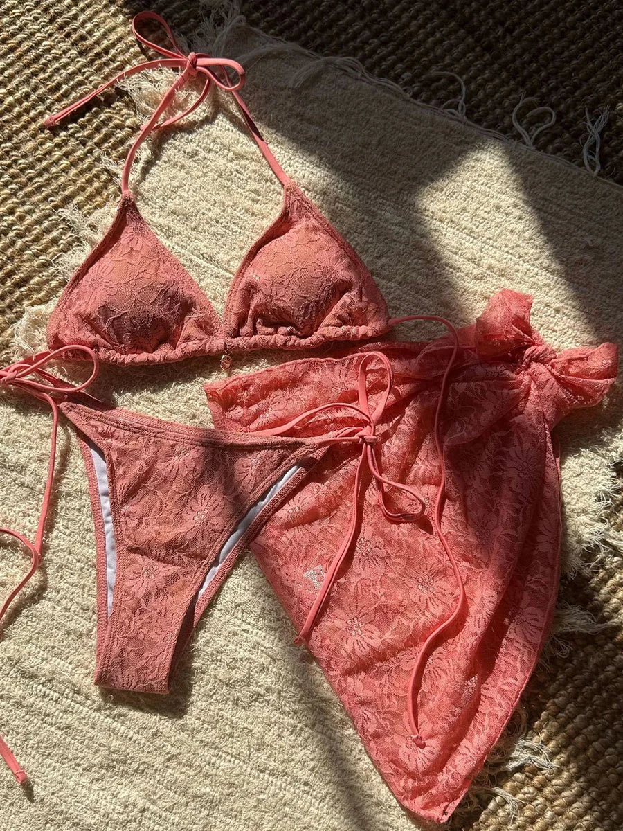 BIKINISEXZY stylish 3-piece swimwear vacation outfit