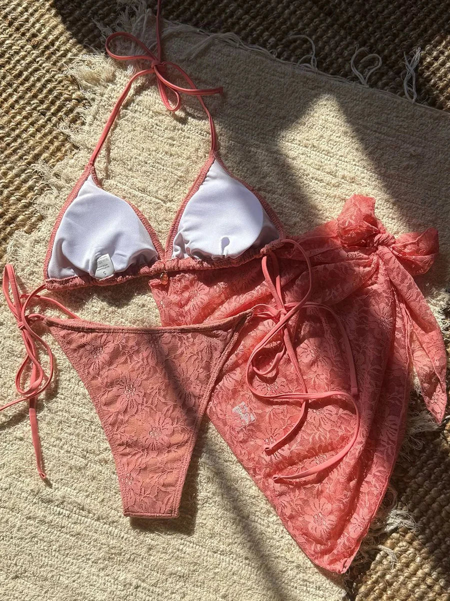 Sheer mesh sarong beach cover-up from BIKINISEXZY
