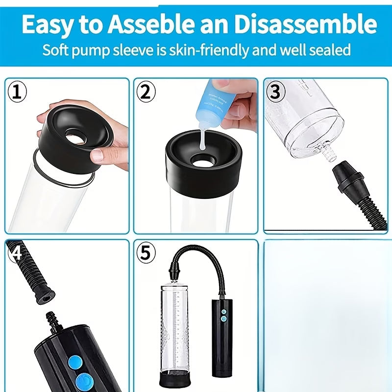 Easy assembly instructions for the skin-friendly electric vacuum pump