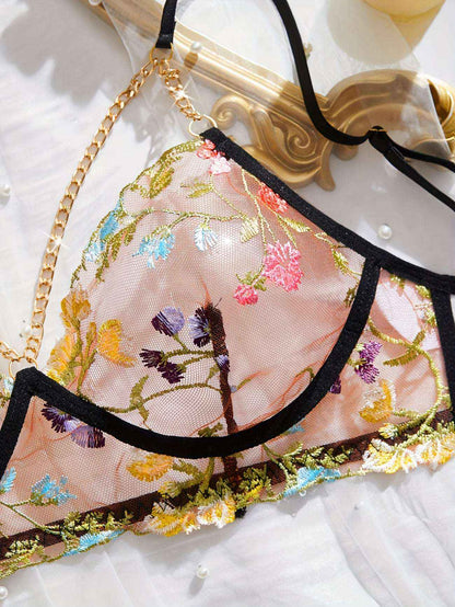 Floral Embroidered Lingerie Set: Elevate Your Intimates with Style and Comfort