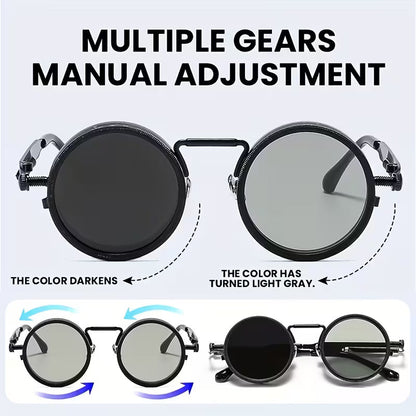Adjustable ND Sunglasses - Multi-Gear Dimming Steampunk Shades | Bikinisexzy - Bikinisexzy.com