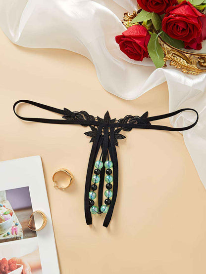 Butterfly Lace Thong with Luminous Beads | Bikinisexzy