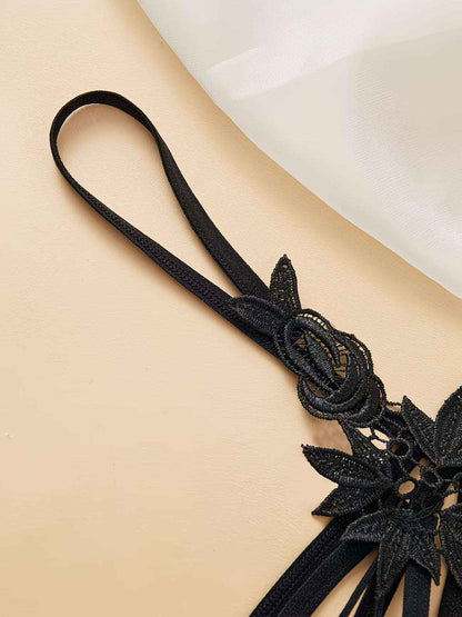 Butterfly Lace Thong with Luminous Beads | Bikinisexzy