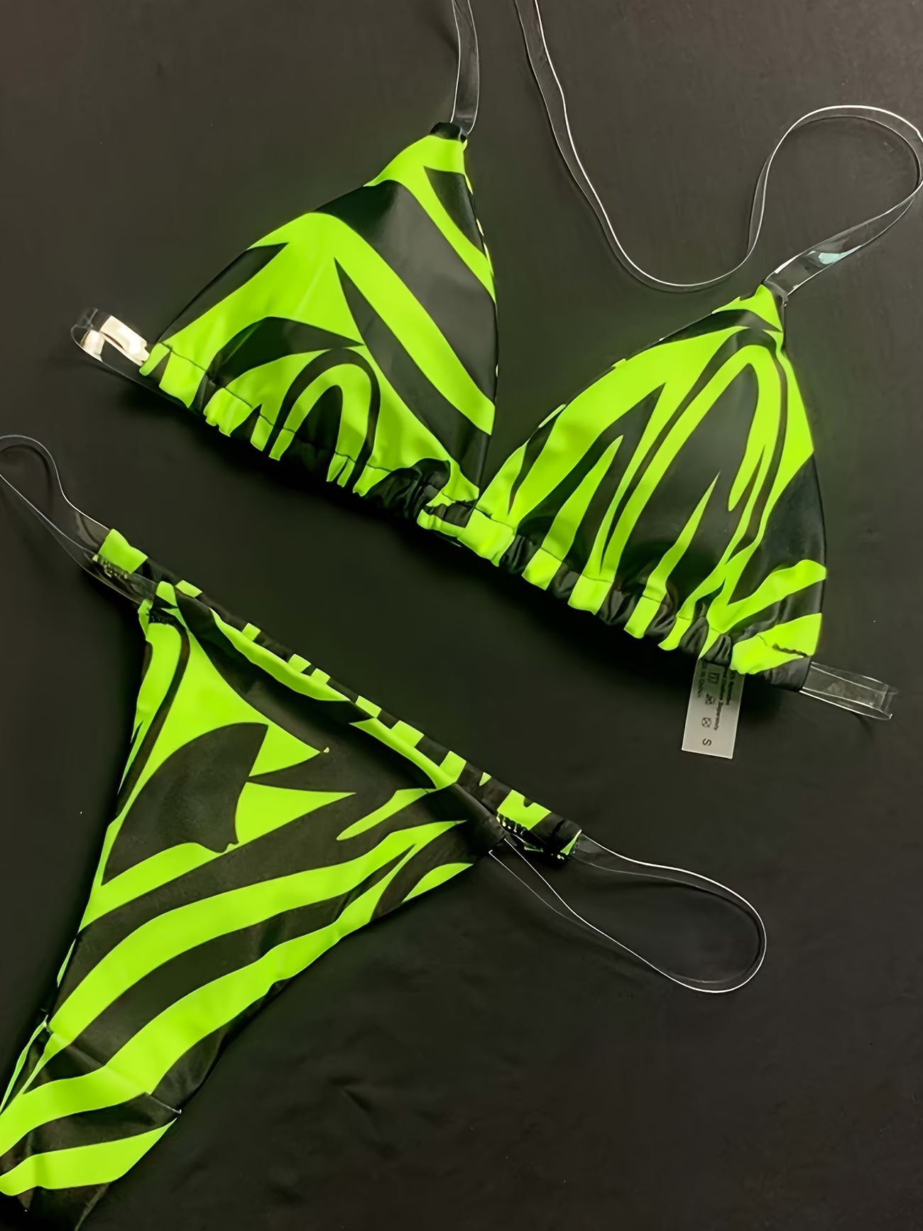 Stylish lace-up striped bikini set sold at Bikinisexzy