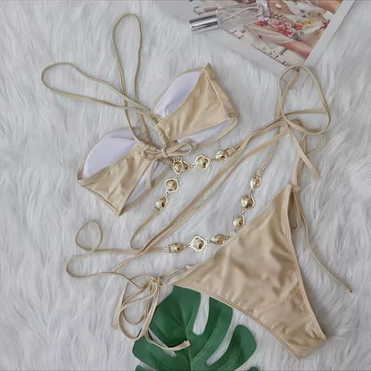 Criss-Cross Halter Bikini Set | Sexy Two-Piece Swimsuit | BIKINISEXZY