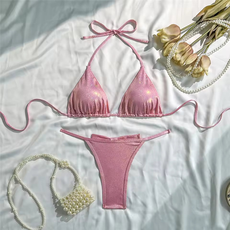 Sexy Paisley Pattern Bikini & Matching Sarong Set | Boho Beachwear | BIKINISEXZY