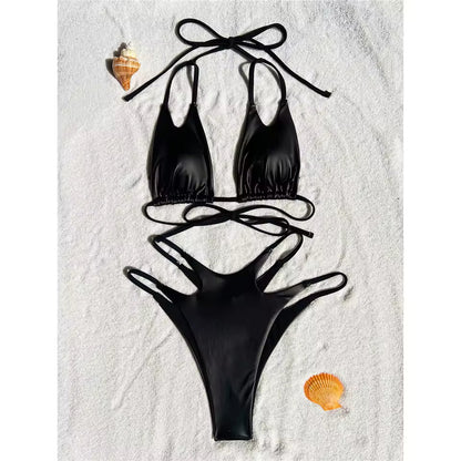 High-Waist Ruffle Bikini Set - Sexy Two-Piece Swimwear by BIKINISEXZY - Bikinisexzy.com