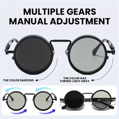 Adjustable ND Glasses - Multi-Gear Dimming Steampunk Sunglasses