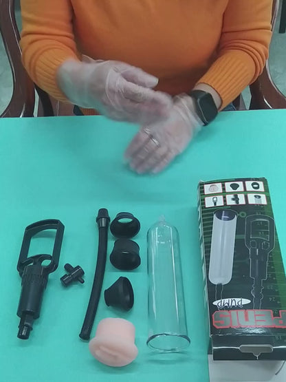 Professional Male Growth Pump Kit – Penis Vacuum Pump with Pocket Pussy & Cock Ring | Bikinisexzy.com
