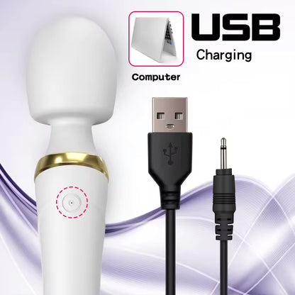 USB rechargeable convenient vibrator wand massager - Bikinisexzy.com